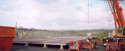 Platform floor construction at Punchestown Racecourse.